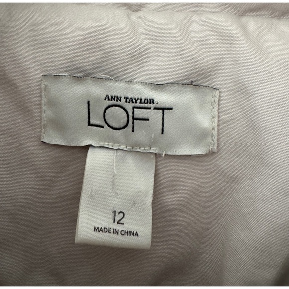 LOFT Beige Belted Trench Coat Jacket - Picture 7 of 7